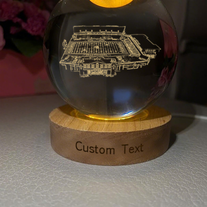 Brooks Stadium 3D Spherical Crystal Lamp