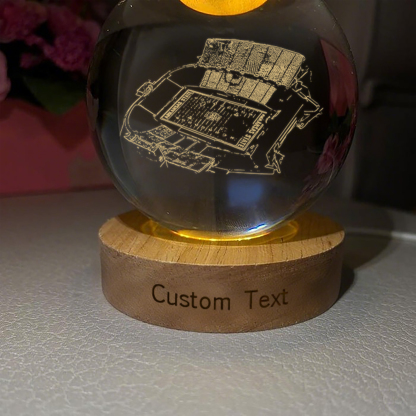 Centennial Bank Stadium 3D Spherical Crystal Lamp