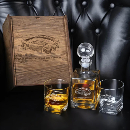 Saban Field at Bryant-Denny Stadium - Alabama Crimson Tide Whiskey Set