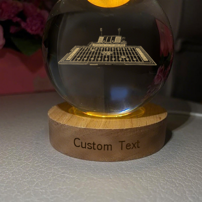 E. J. Whitmire Stadium 3D Spherical Crystal Lamp