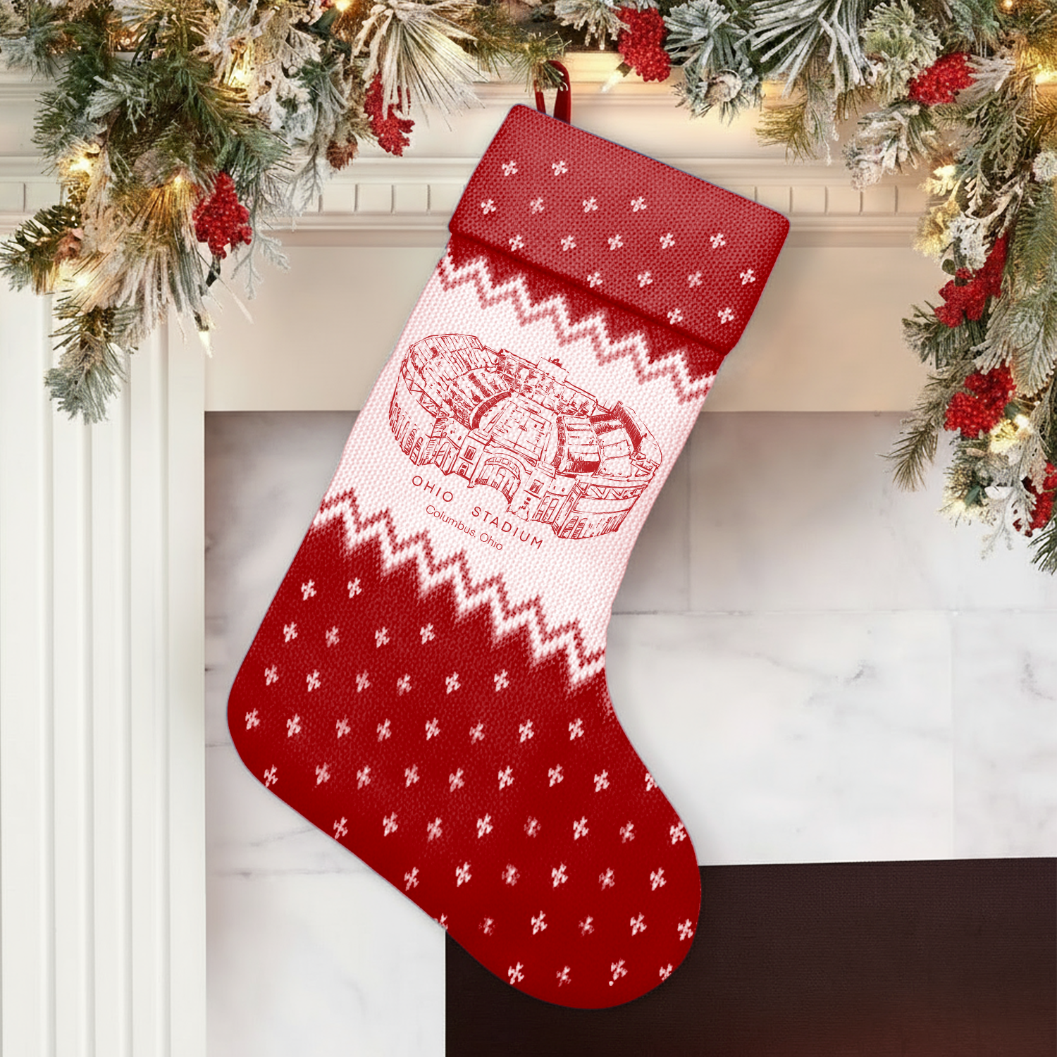 Customized Ohio Stadium Christmas Stocking Gift For Family Member - Limited Edition