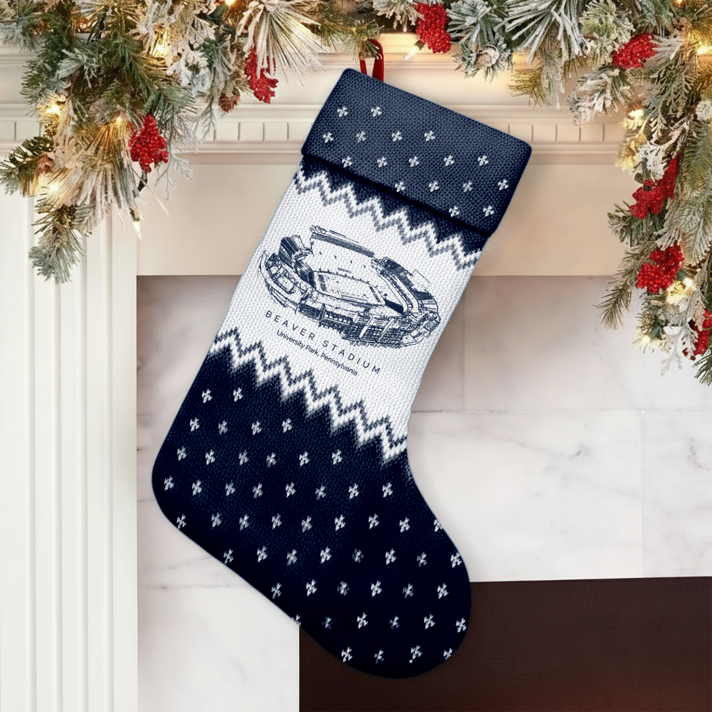 Customized Beaver Stadium Christmas Stocking Gift For Family Member - Limited Edition