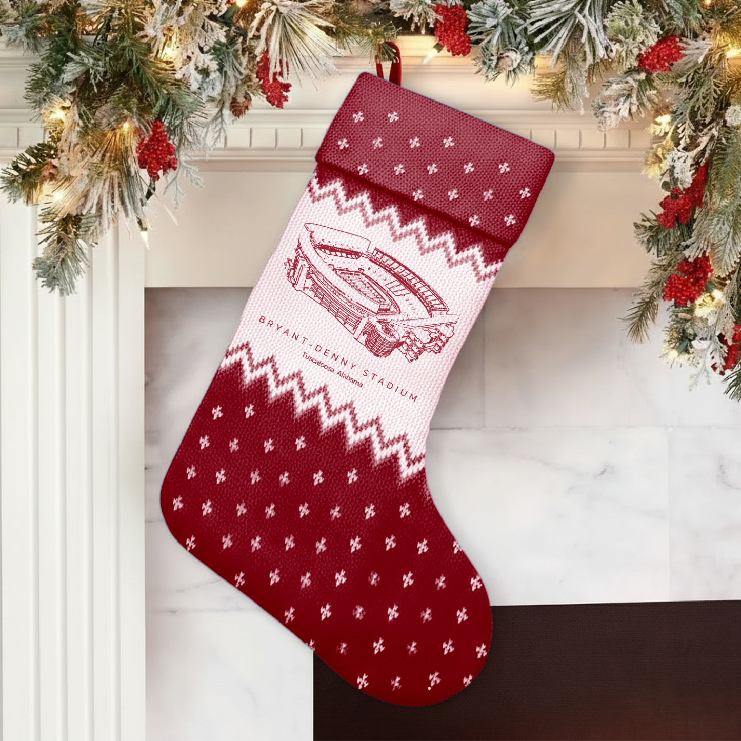 Customized Bryant-Denny Stadium Christmas Stocking Gift For Family Member - Limited Edition