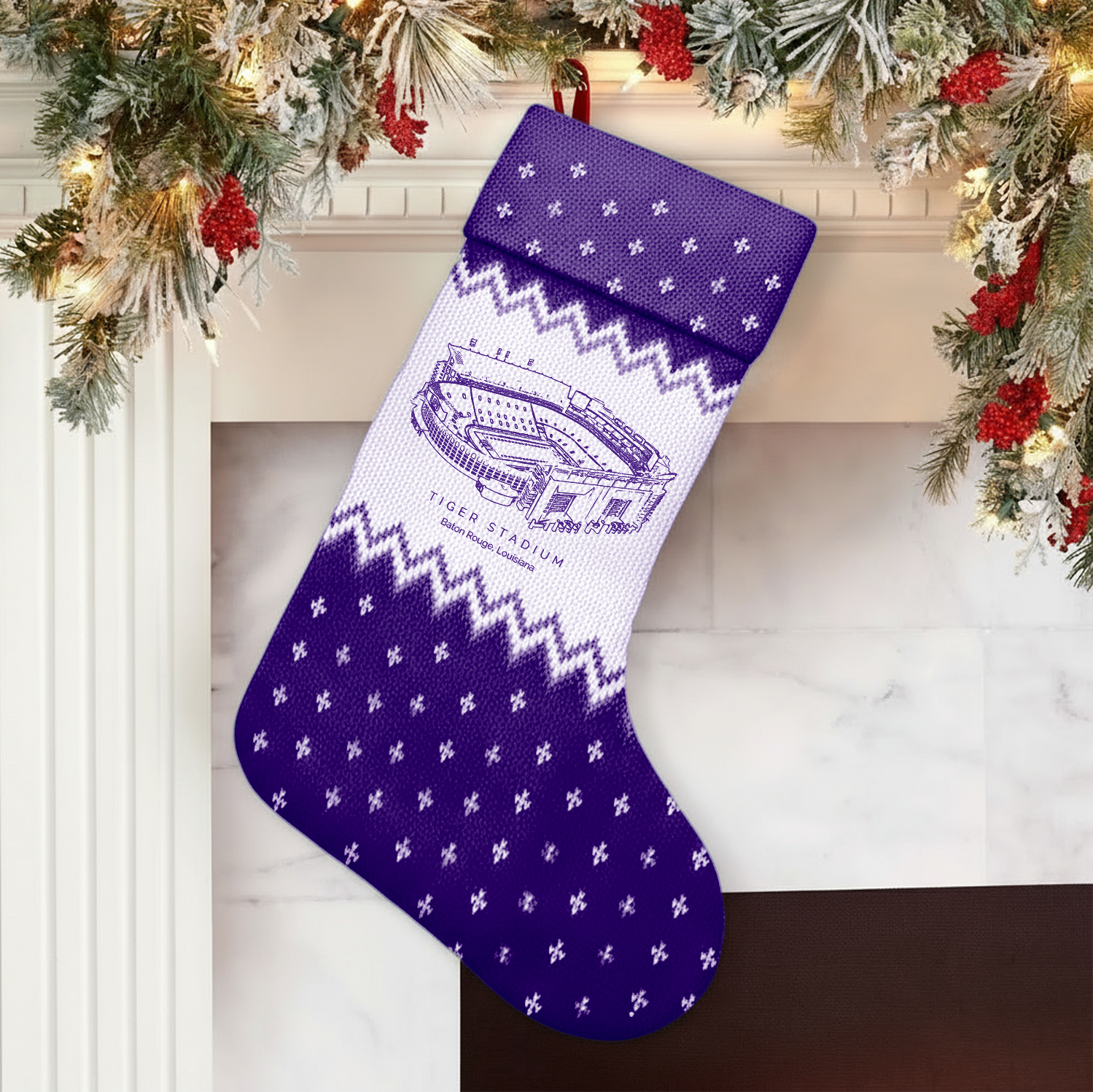 Customized Tiger Stadium Christmas Stocking Gift For Family Member - Limited Edition