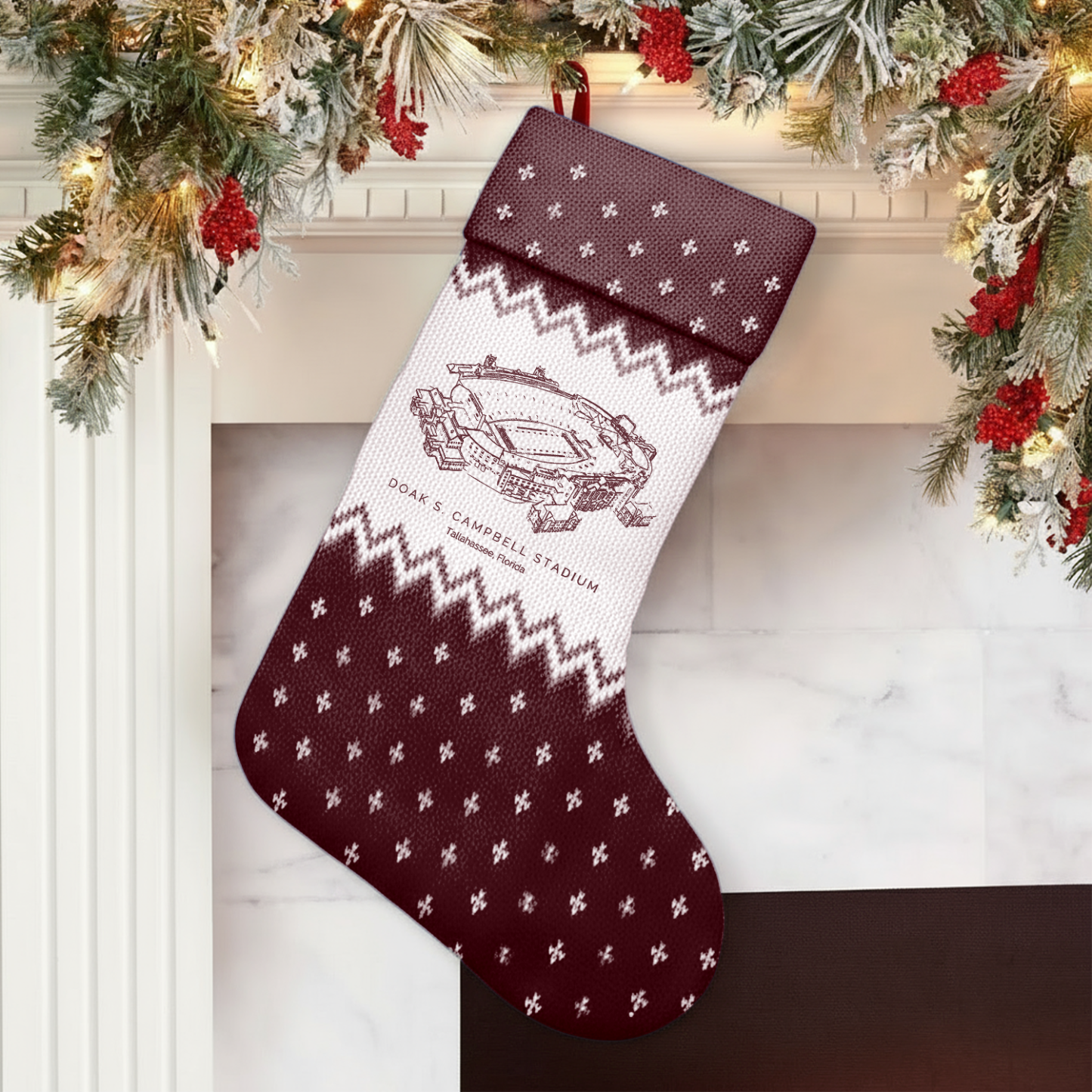 Customized Doak S. Campbell Stadium Christmas Stocking Gift For Family Member - Limited Edition