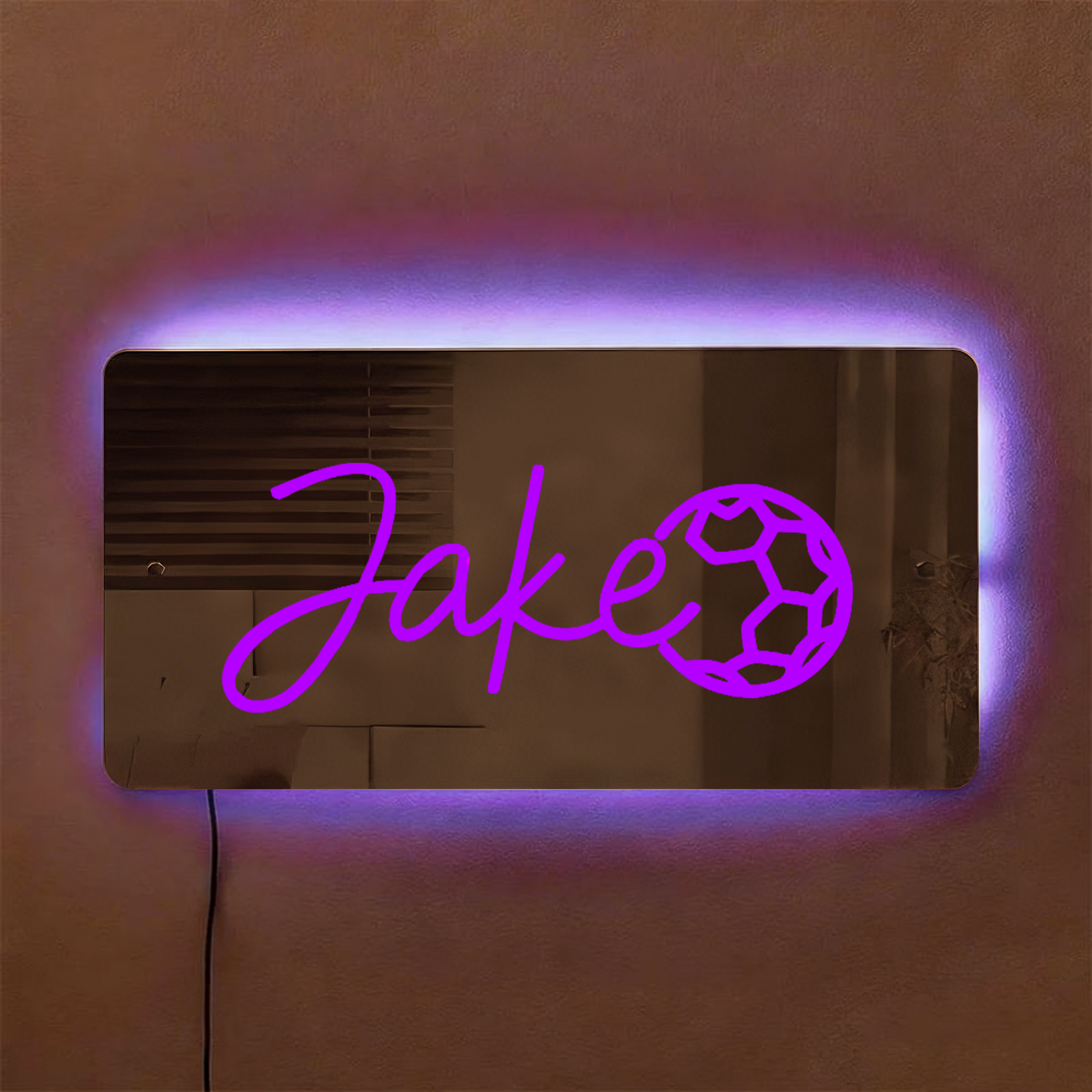 Customized Sports Mirror Light - Gifts for Sports Lovers