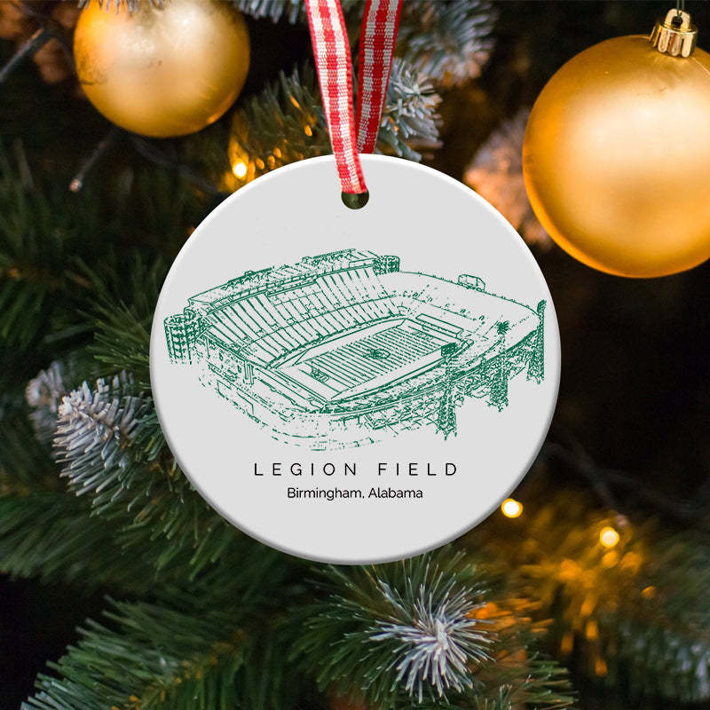Legion Field College Football Ceramic Christmas Ornament