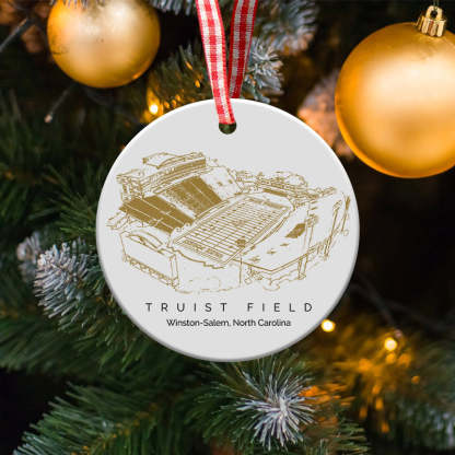 Truist Field College Football Ceramic Christmas Ornament