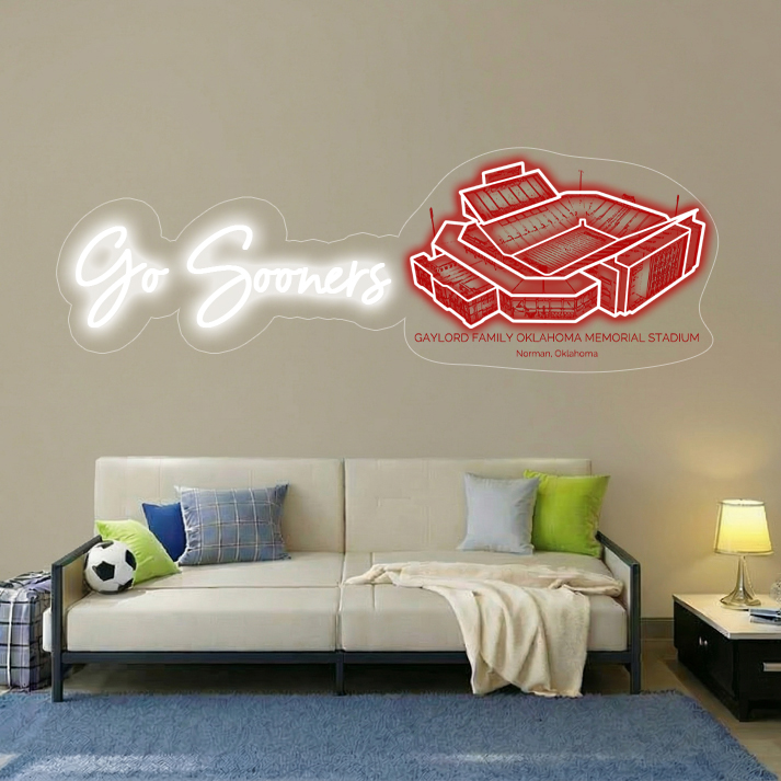 Gaylord Family Oklahoma Memorial Stadium LED Neon Light