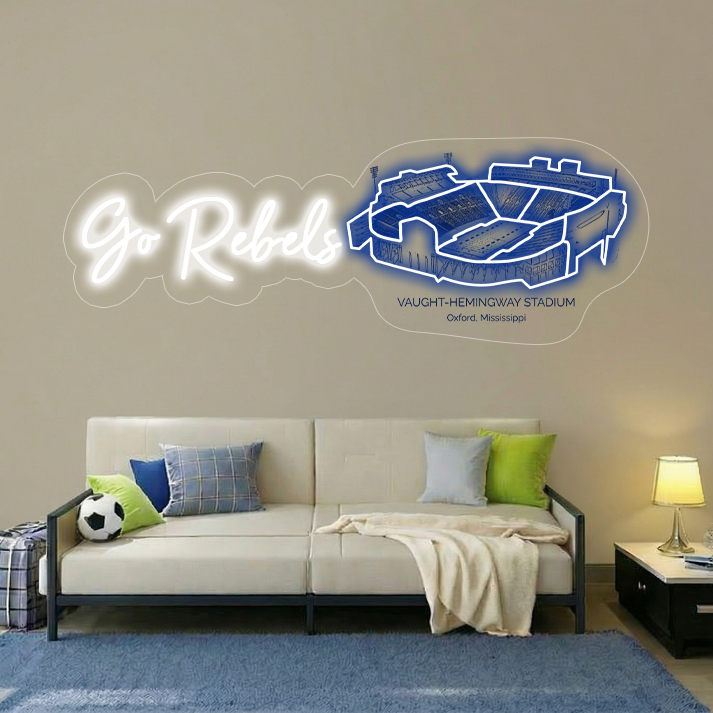 Vaught–Hemingway Stadium LED Neon Light