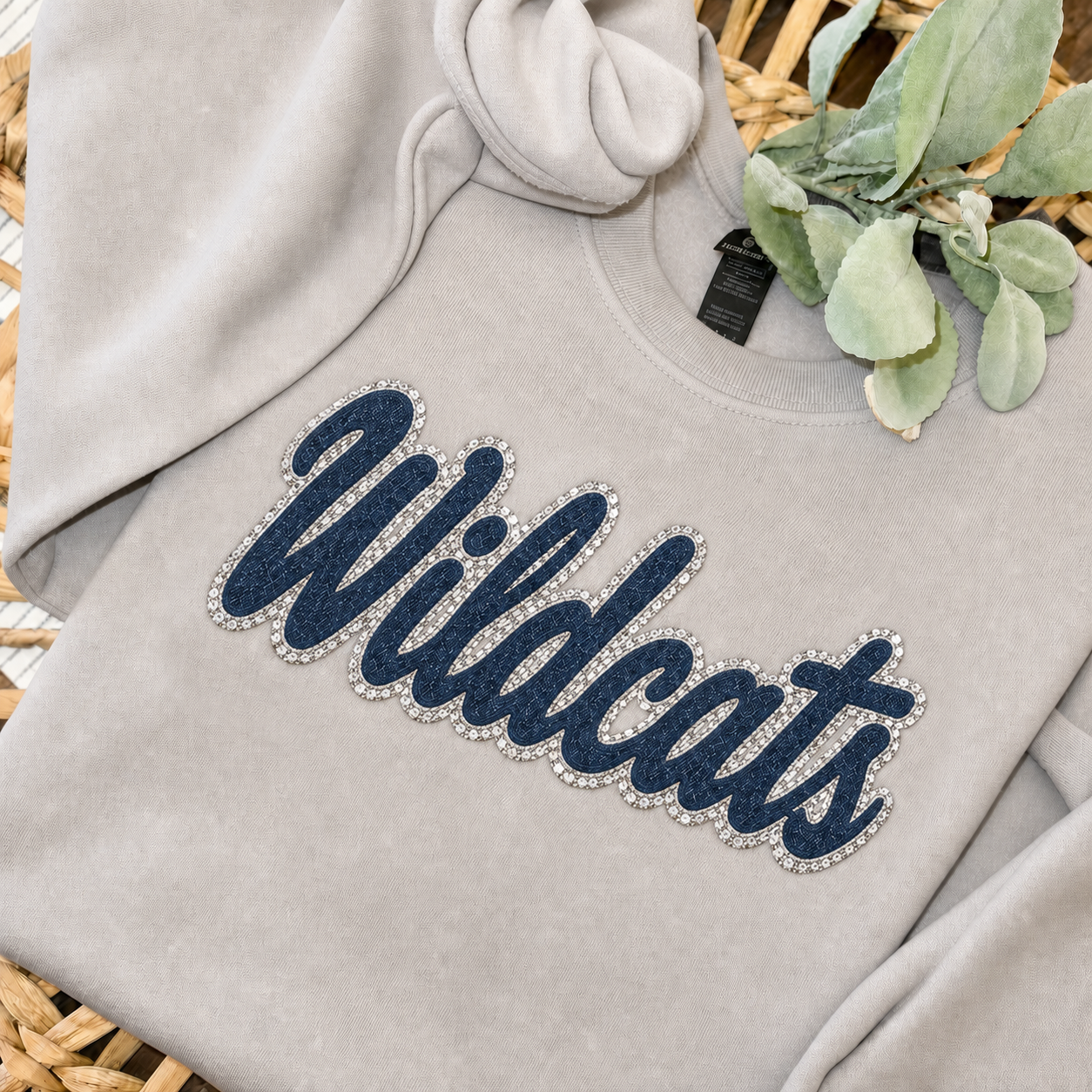Custom Script Team Name Mockneck Sweatshirt