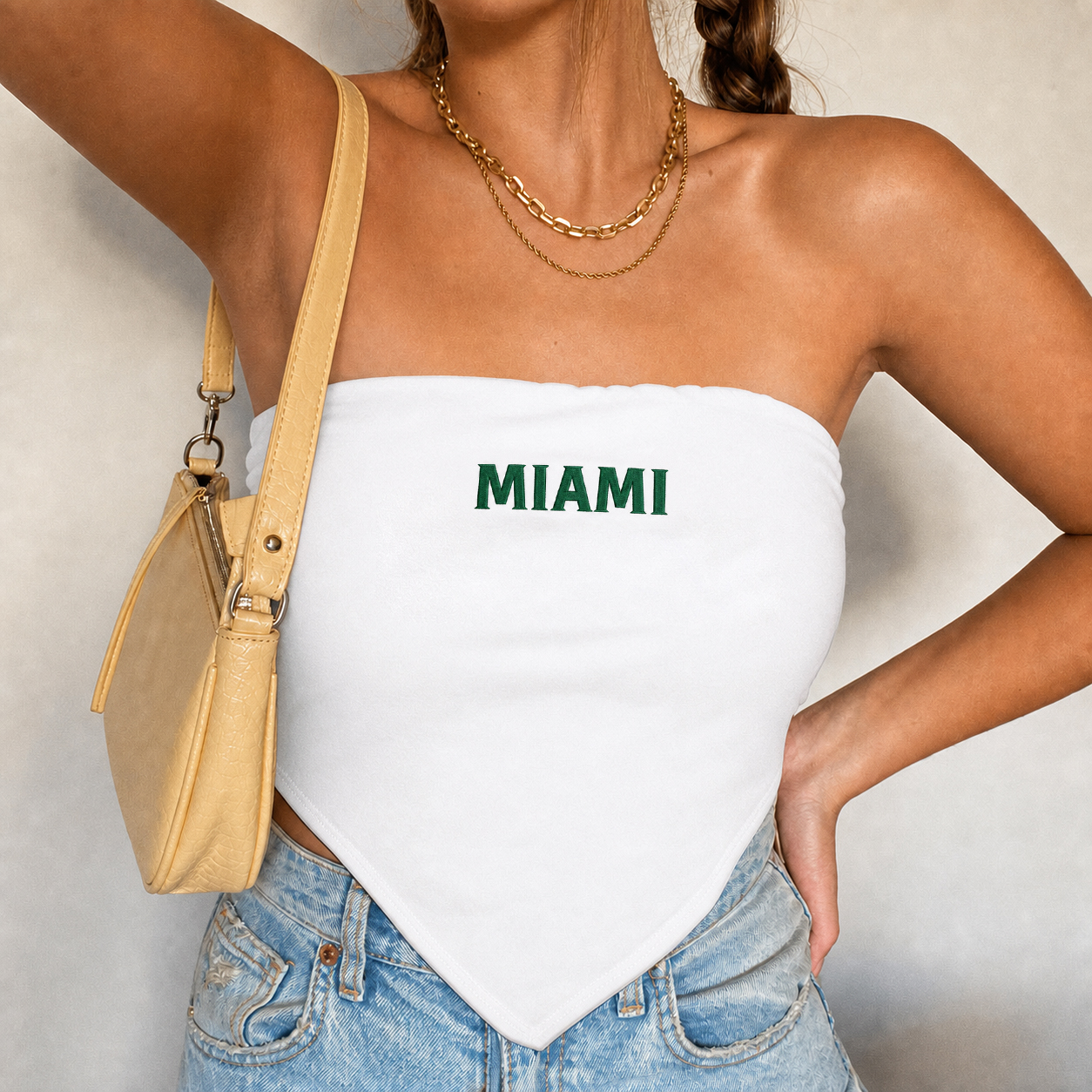 Custom Team Name or Slogan Embroidered Bandana Top-Game Day Style