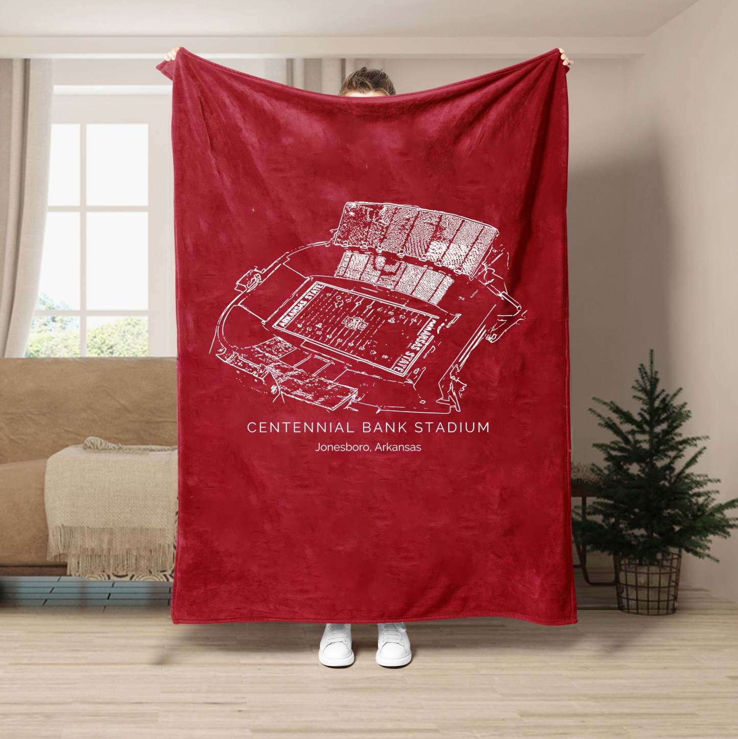 Centennial Bank Stadium - College Football Blanket