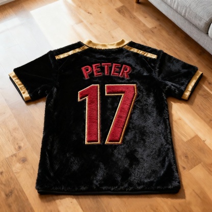 Personalized Soccer Jersey Rug With Custom Name And Number For Fans And Players