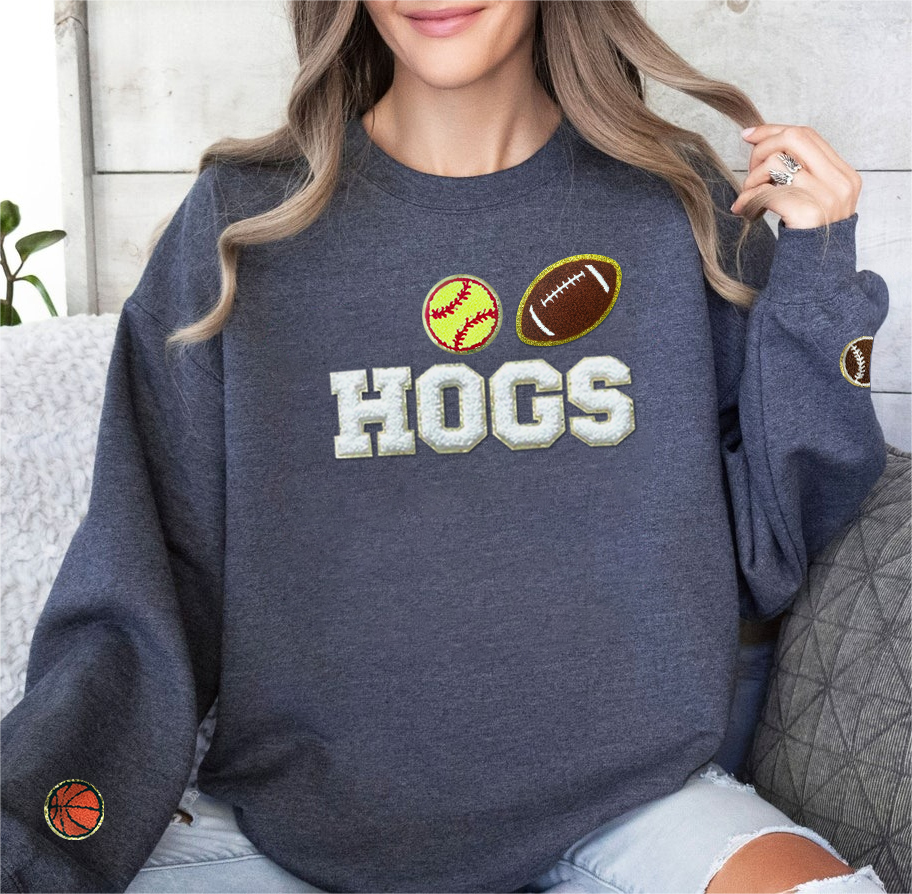 Custom Embroidered Applique Patch Sport Sweatshirt/Hoodie