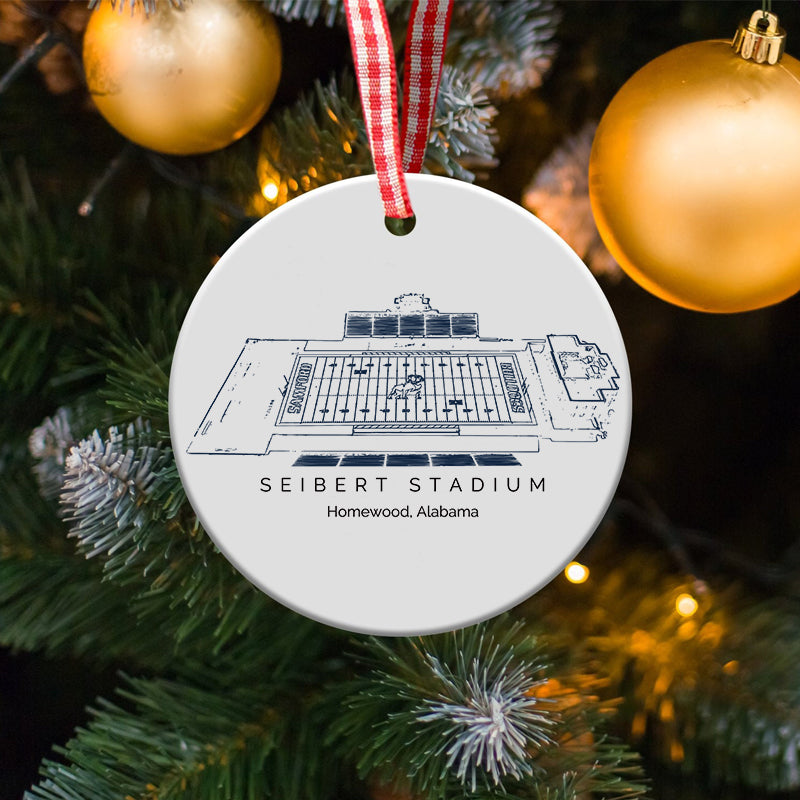 Seibert Stadium College Football Ceramic Christmas Ornament