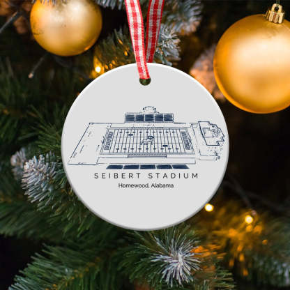 Seibert Stadium College Football Ceramic Christmas Ornament