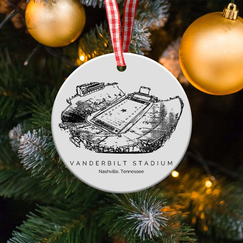 Vanderbilt Stadium College Football Ceramic Christmas Ornament