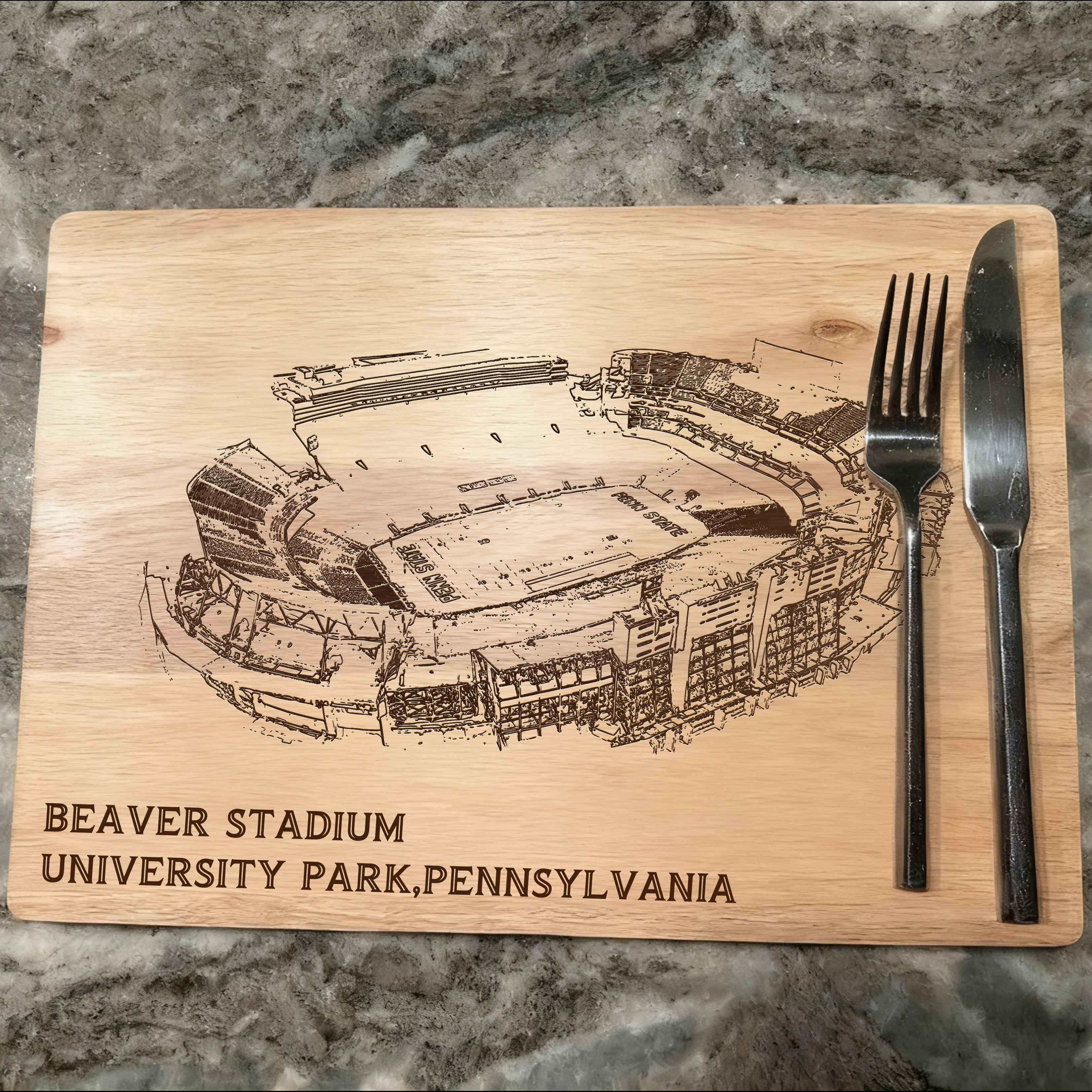 Beaver Stadium Cutting Board