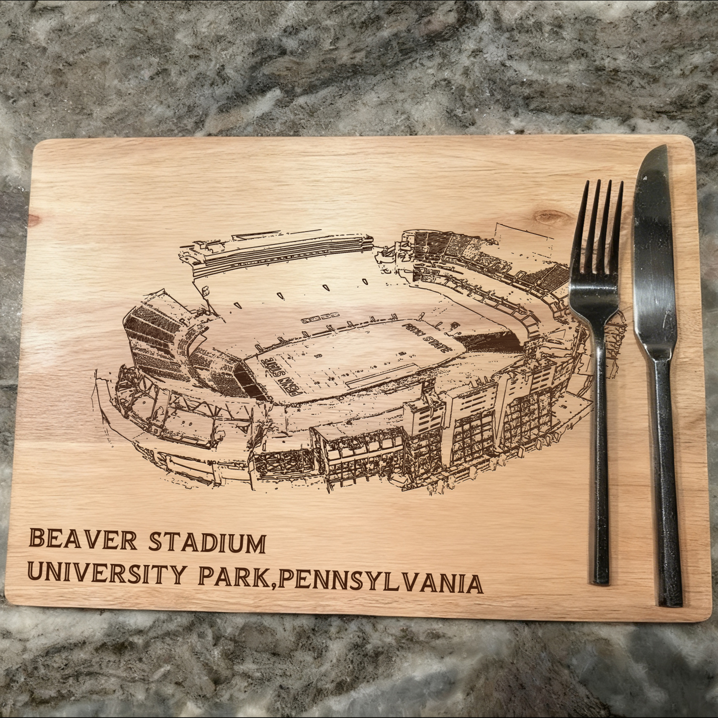 Beaver Stadium Cutting Board