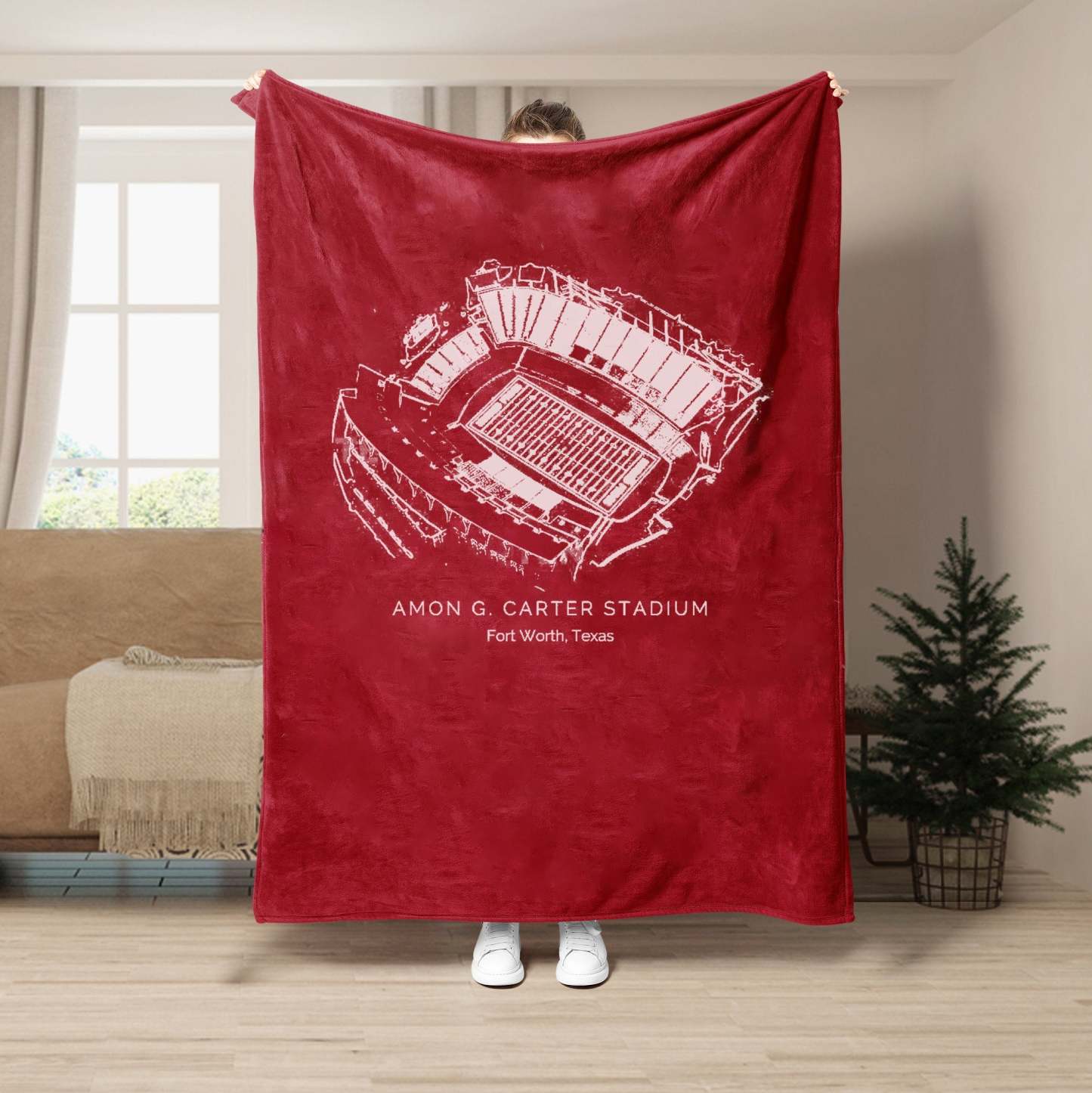 Amon G. Carter Stadium - College Football Blanket