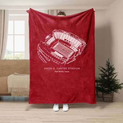 Amon G. Carter Stadium - College Football Blanket