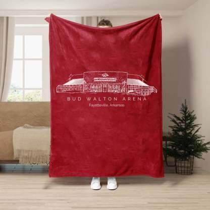 Bud Walton Arena Stadium - College Football Blanket