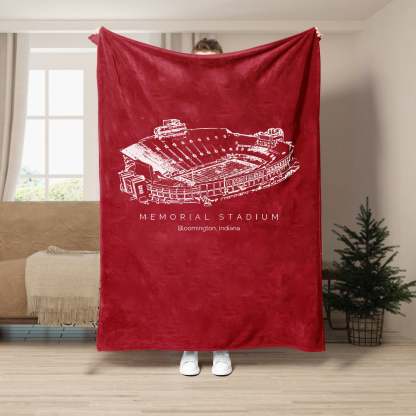 Memorial Stadium (Indiana) - College Football Blanket
