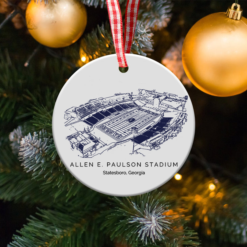 Allen E. Paulson Stadium College Football Ceramic Christmas Ornament