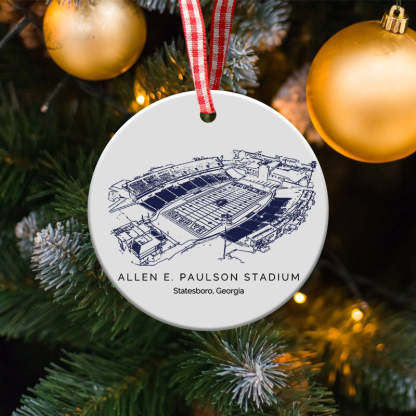 Allen E. Paulson Stadium College Football Ceramic Christmas Ornament