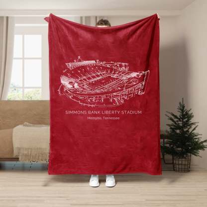 Simmons Bank Liberty Stadium- College Football Blanket