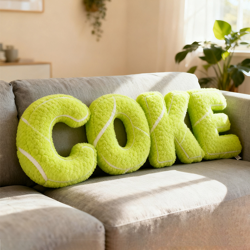 Personalized Tennis-Themed Initials Pillow – The Perfect Christmas Gift For Tennis Fans.