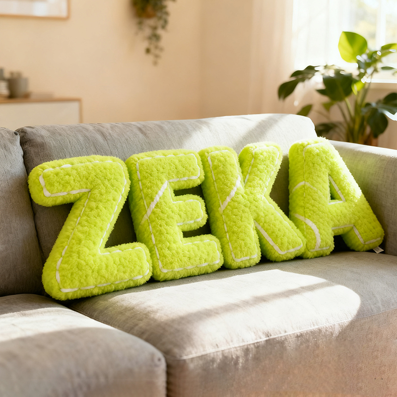 Personalized Tennis-Themed Initials Pillow – The Perfect Christmas Gift For Tennis Fans.