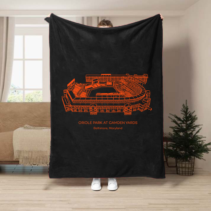 Oriole Park at Camden Yards-Baltimore Orioles Baseball Stadium Blanket
