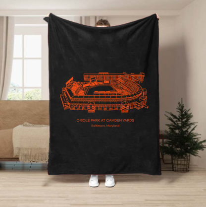 Oriole Park at Camden Yards-Baltimore Orioles Baseball Stadium Blanket