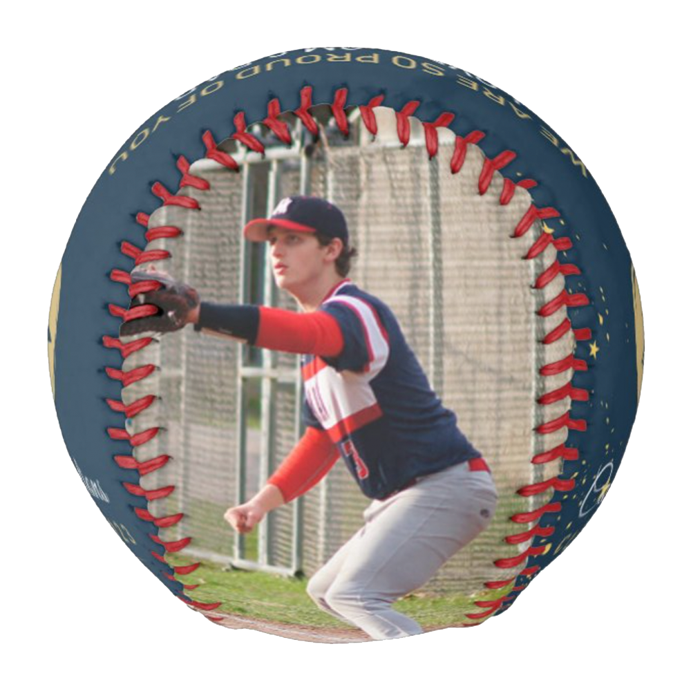 Custom Baseball Graduation Gift - Navy Blue