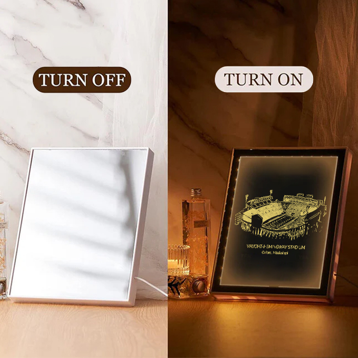 Vaught-Hemingway Stadium Art Frame LED Mirror Light