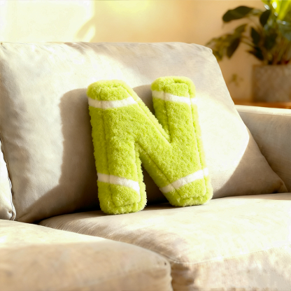 Personalized Tennis-Themed Initials Pillow – The Perfect Christmas Gift For Tennis Fans.
