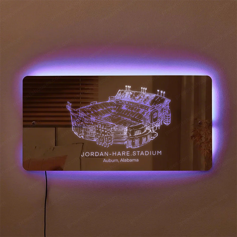 Jordan-Hare Stadium Mirror Light - Gifts for Sports Lovers