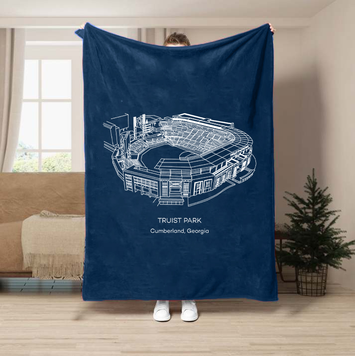 Truist Park-Atlanta Braves Baseball Stadium Blanket