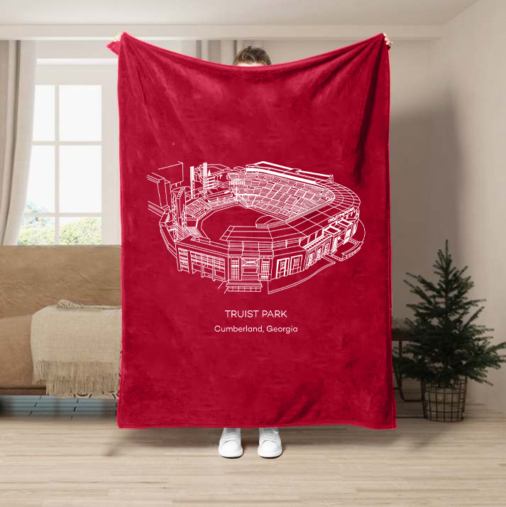 Truist Park-Atlanta Braves Baseball Stadium Blanket
