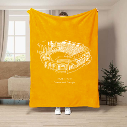 Truist Park-Atlanta Braves Baseball Stadium Blanket