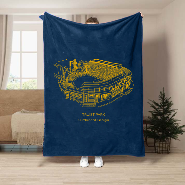 Truist Park-Atlanta Braves Baseball Stadium Blanket