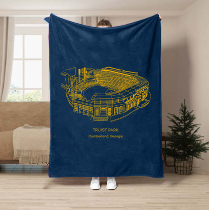 Truist Park-Atlanta Braves Baseball Stadium Blanket