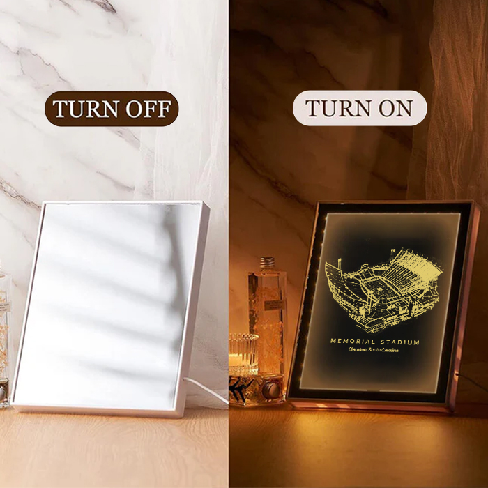 Memorial Stadium (Clemson) Art Frame LED Mirror Light