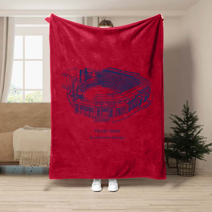 Truist Park-Atlanta Braves Baseball Stadium Blanket