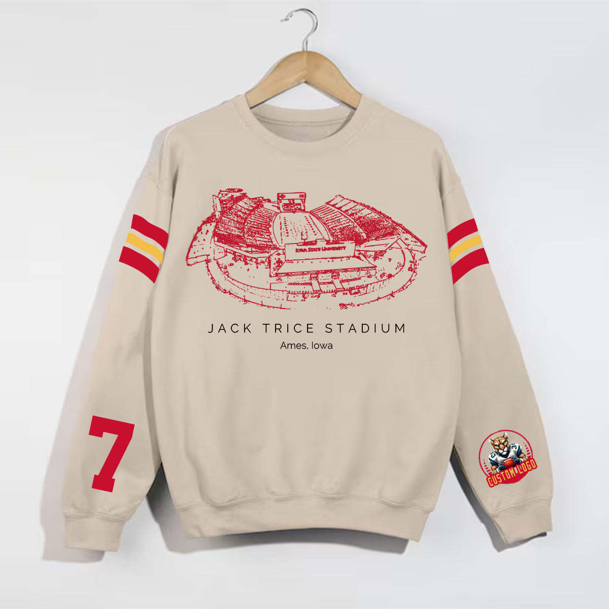 Custom Stadium Sweatshirt-Iowa State Cyclones football-College Football Sweatshirt