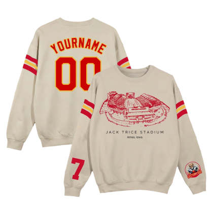 Custom Stadium Sweatshirt-Iowa State Cyclones football-College Football Sweatshirt