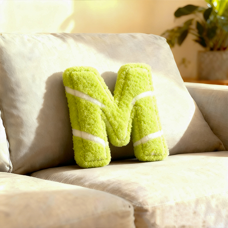 Personalized Tennis-Themed Initials Pillow – The Perfect Christmas Gift For Tennis Fans.