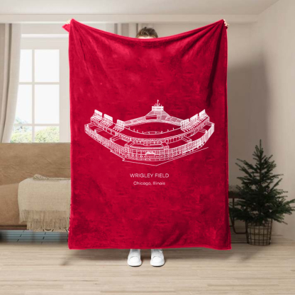 Wrigley Field-Chicago Cubs Baseball Stadium Blanket